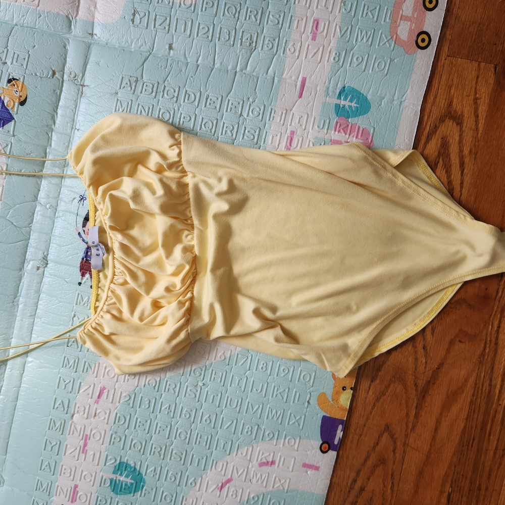 Yellow Off-Shoulder Bodysuit